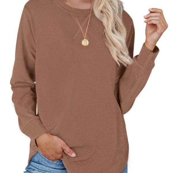 Fantaslook Plus Size Sweatshirts for Women Crewneck Casual Tunic Tops Loose Long Sleeve Shirts